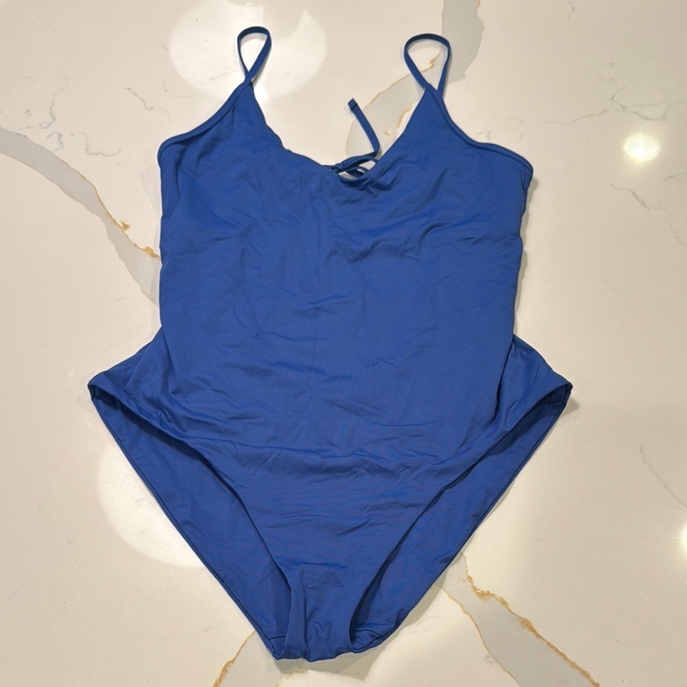 BECCA Blue One Piece Swimwear with Adjustable Straps